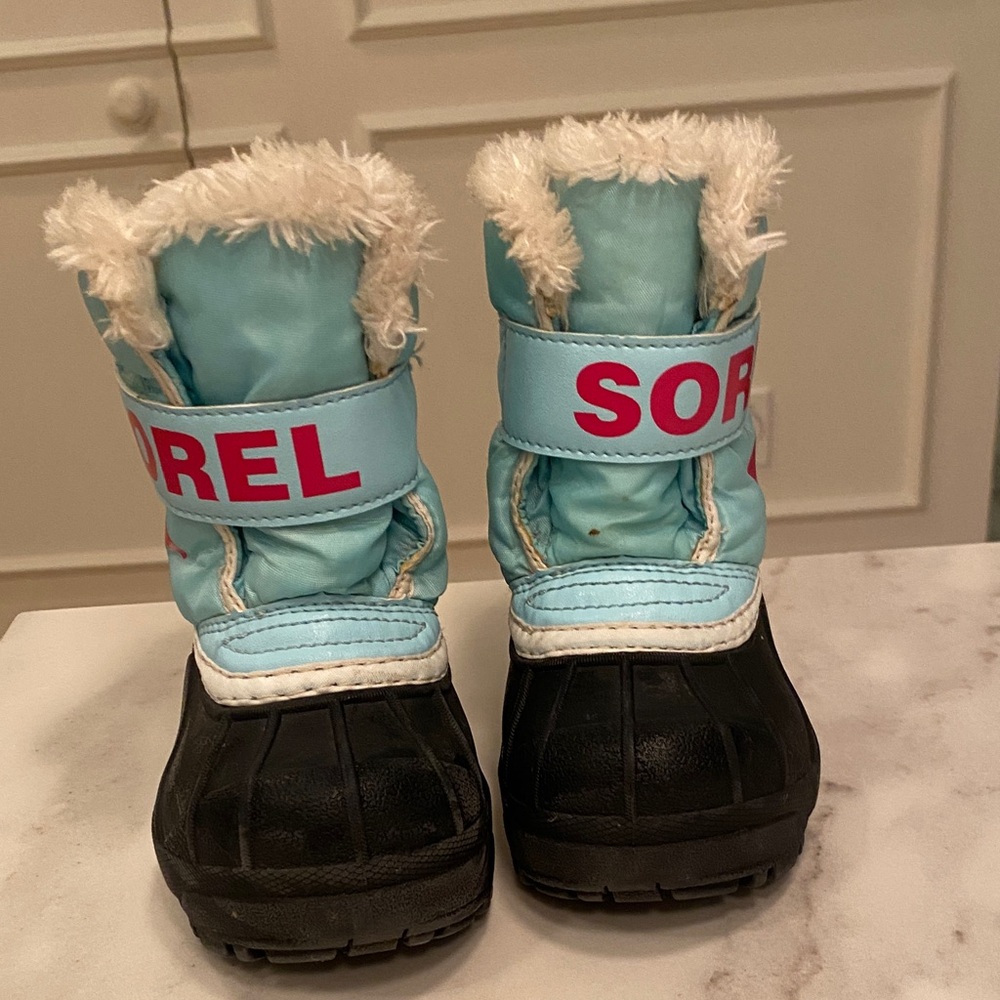 Sorel Light Blue and pink Snow Boots